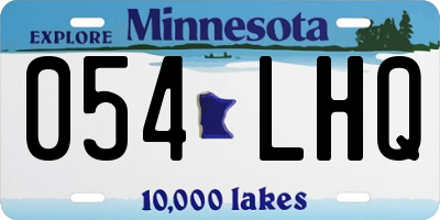 MN license plate 054LHQ