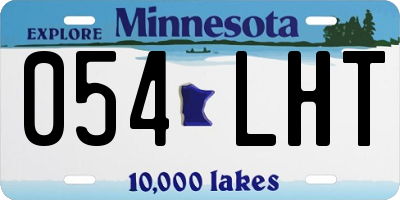 MN license plate 054LHT