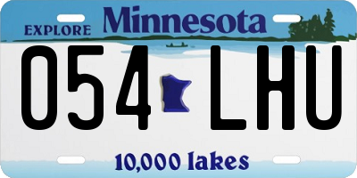 MN license plate 054LHU