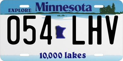 MN license plate 054LHV