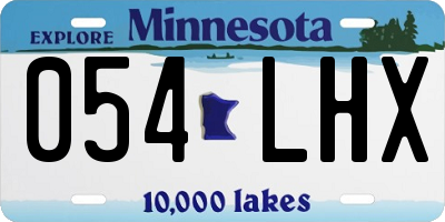 MN license plate 054LHX