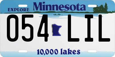 MN license plate 054LIL