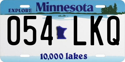 MN license plate 054LKQ
