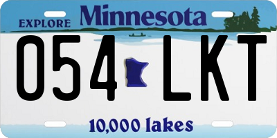 MN license plate 054LKT