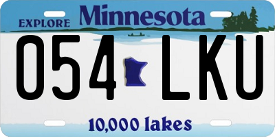 MN license plate 054LKU