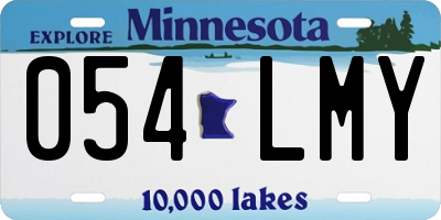 MN license plate 054LMY