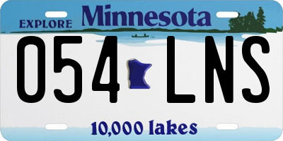 MN license plate 054LNS
