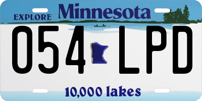 MN license plate 054LPD