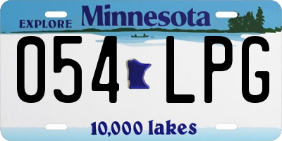 MN license plate 054LPG