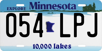 MN license plate 054LPJ