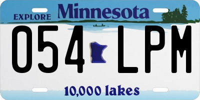 MN license plate 054LPM