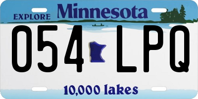MN license plate 054LPQ