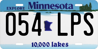 MN license plate 054LPS