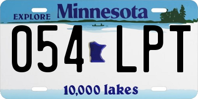 MN license plate 054LPT