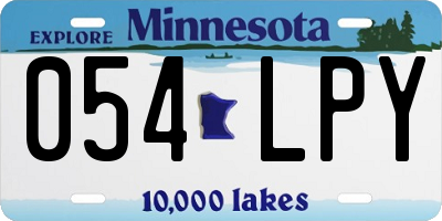 MN license plate 054LPY