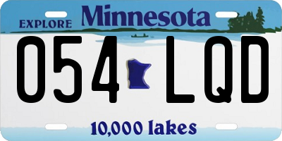 MN license plate 054LQD
