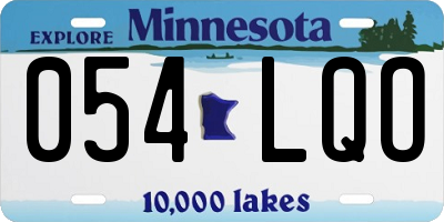 MN license plate 054LQO