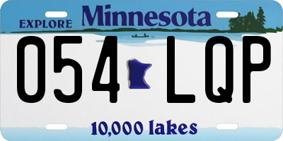 MN license plate 054LQP