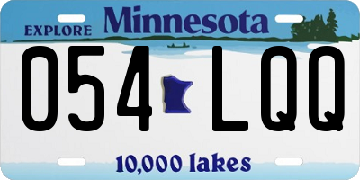 MN license plate 054LQQ