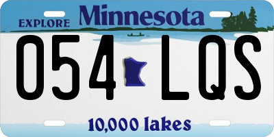 MN license plate 054LQS