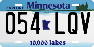 MN license plate 054LQV
