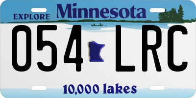 MN license plate 054LRC