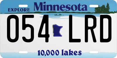 MN license plate 054LRD