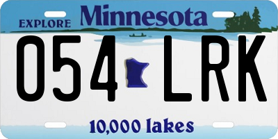 MN license plate 054LRK