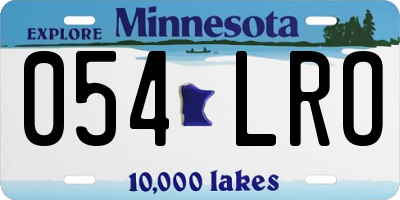 MN license plate 054LRO