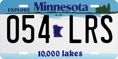 MN license plate 054LRS