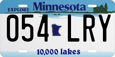 MN license plate 054LRY