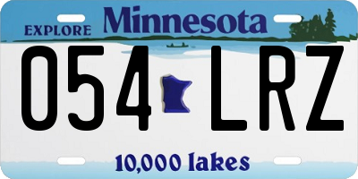 MN license plate 054LRZ