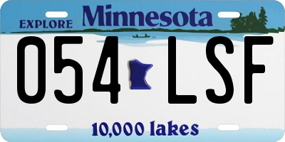 MN license plate 054LSF