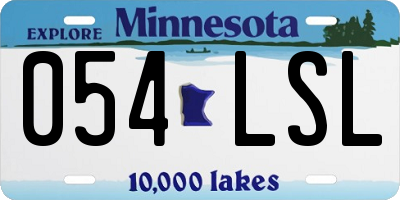 MN license plate 054LSL