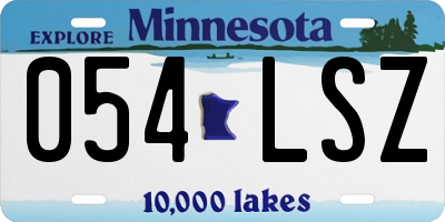 MN license plate 054LSZ