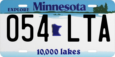 MN license plate 054LTA