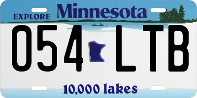MN license plate 054LTB