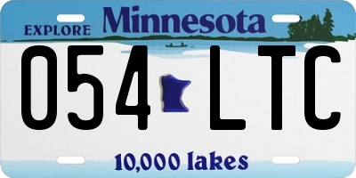 MN license plate 054LTC