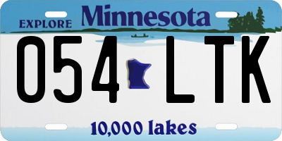 MN license plate 054LTK
