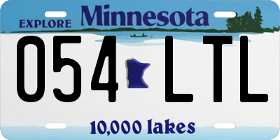 MN license plate 054LTL