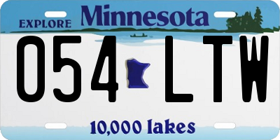 MN license plate 054LTW