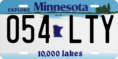MN license plate 054LTY