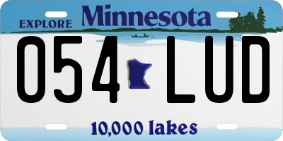 MN license plate 054LUD