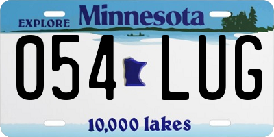 MN license plate 054LUG