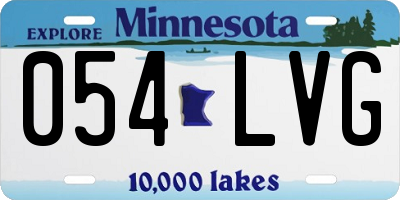 MN license plate 054LVG