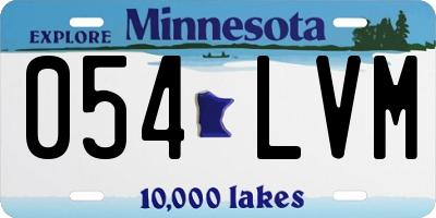 MN license plate 054LVM