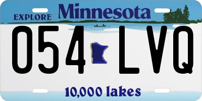 MN license plate 054LVQ