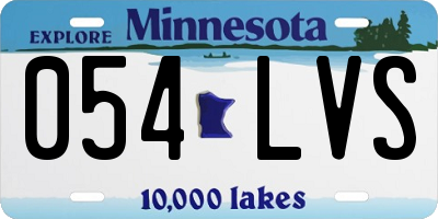 MN license plate 054LVS