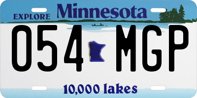 MN license plate 054MGP