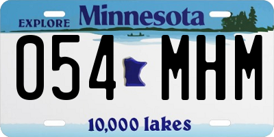 MN license plate 054MHM